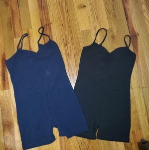 Black & Navy Womens Small Leotard Shorts Bodysuits, Forever 21